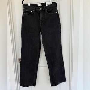 Everlane 90’s Forever Washed Black High-Rise Straight Jeans NWT
